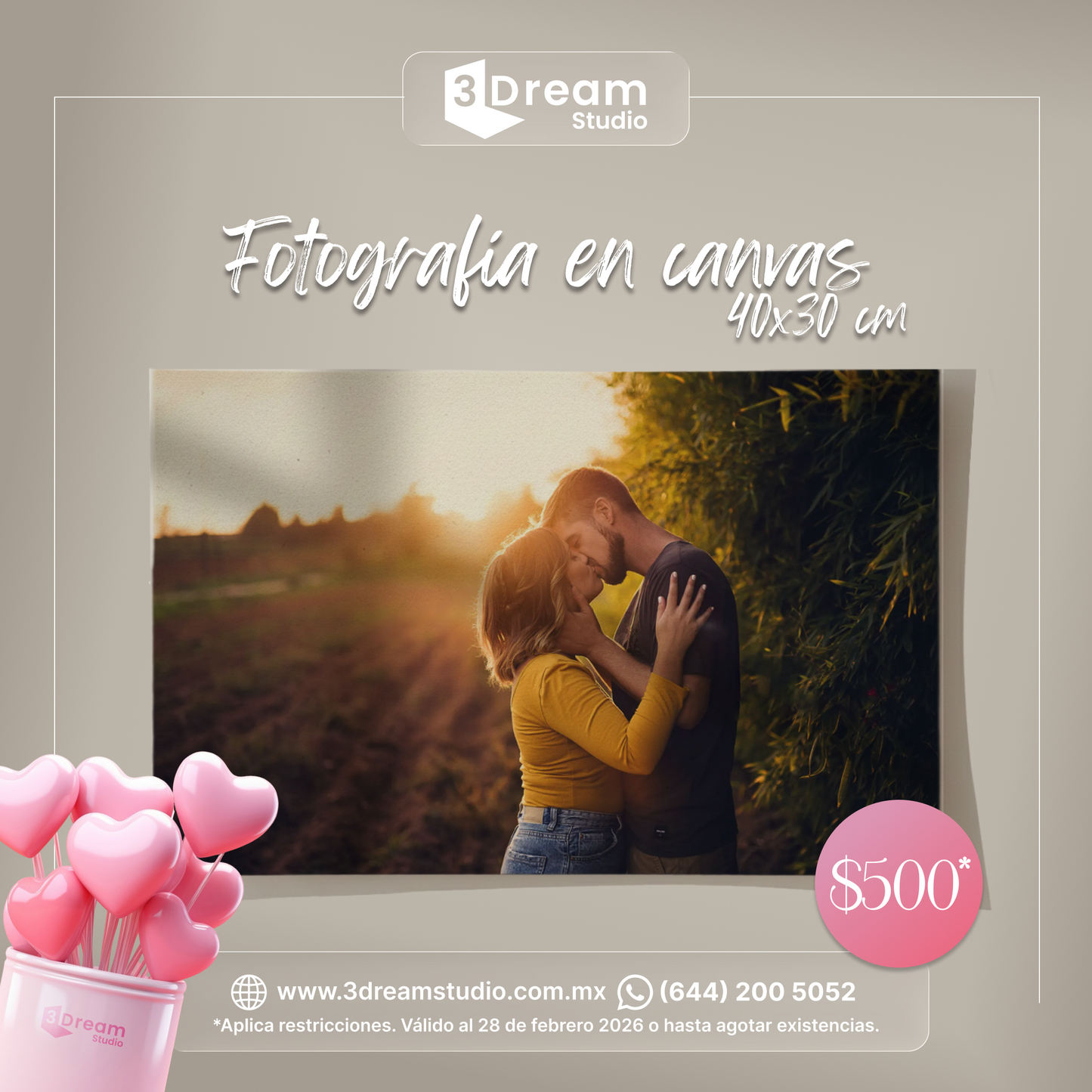 Fotografía en canvas 40x30 cm