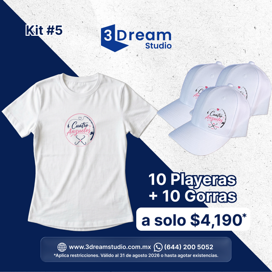 Kit para Fiesta 10 playeras + 10 Gorras