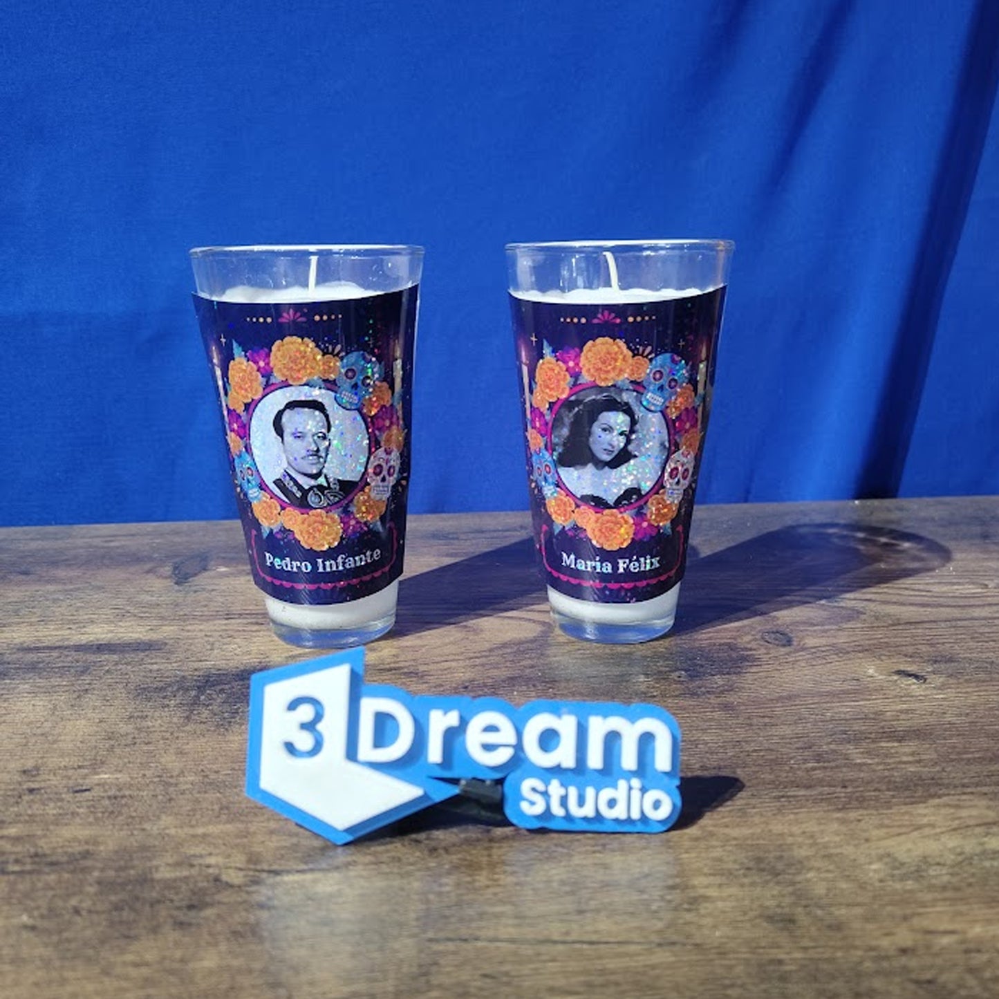 Veladoras personalizadas día de muertos